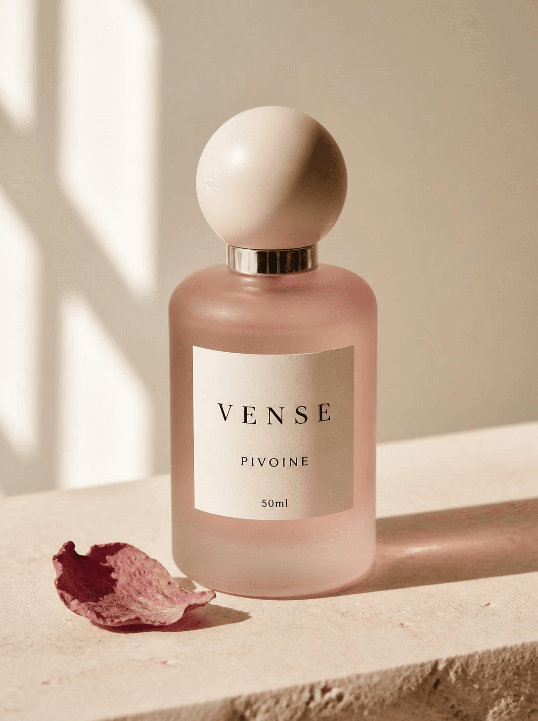 VENSE Pivoine eau de parfum, blush frosted bottle