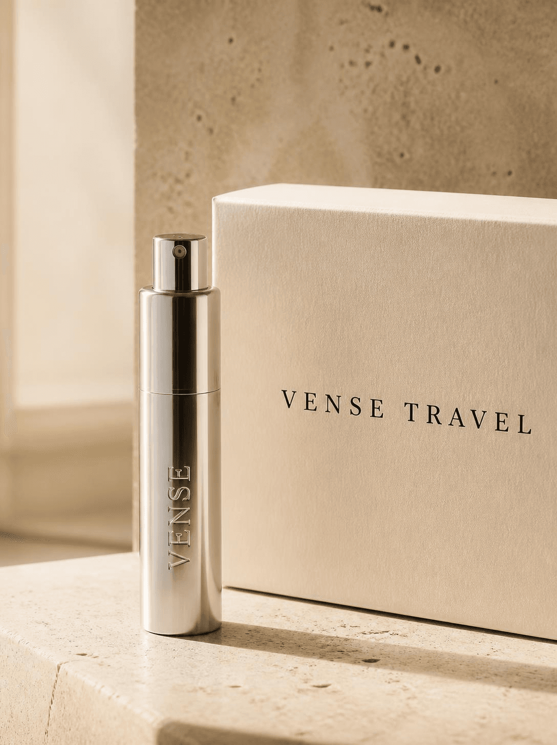 VENSE floral travel spray, silver atomizer