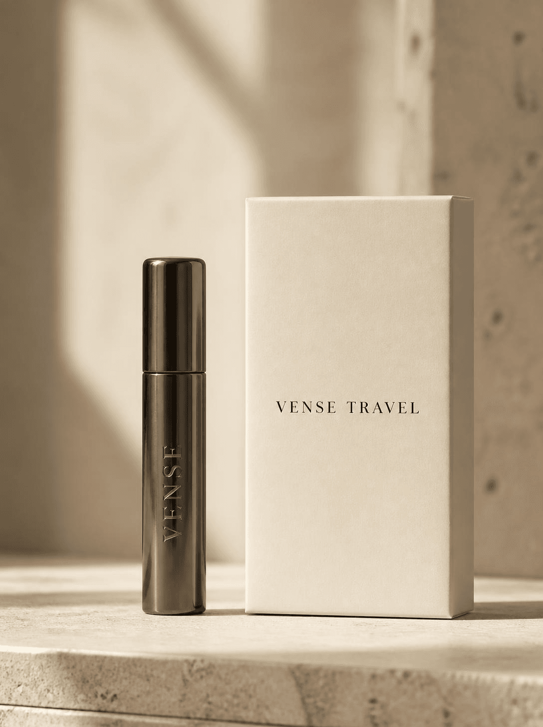 VENSE woody travel spray, gunmetal atomizer